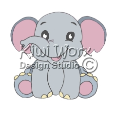 Elliot the Elephant caught in happy thoughts